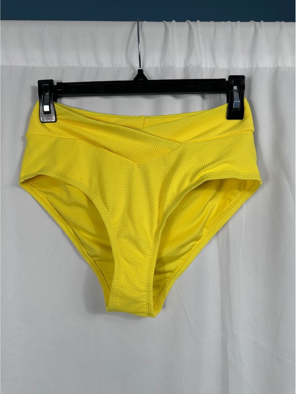 Sol Borne Women's Yellow High Waist Bikini Bottom Size Small